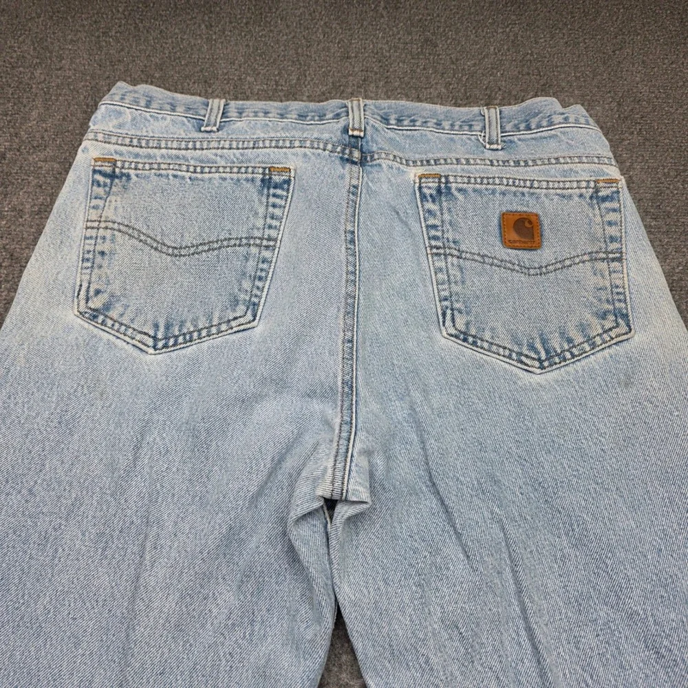 Carhartt B18 STW Traditional Fit Jeans Mens 36x32 Stonewash Workwear Distressed